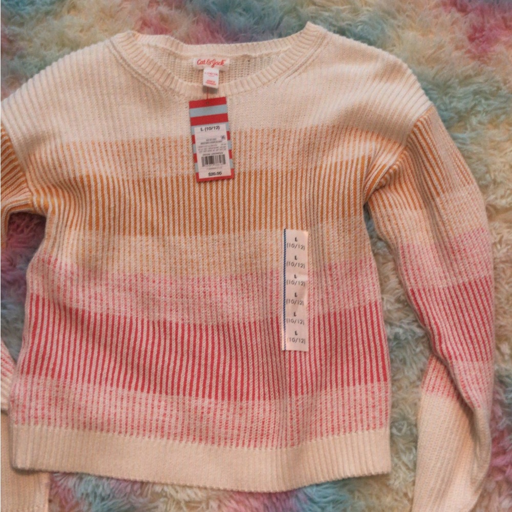 Cat and Jack knit sweater NWT LARGE 10/12